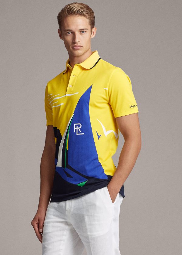 Ralph Lauren Custom Slim Fit Piqué Polo Herre Danmark (VABXJ2749)